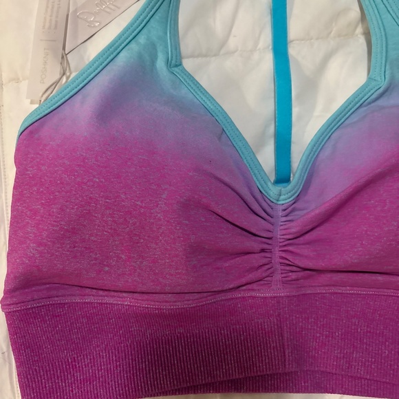 Buffbunny halter seamless sports bra new with tags extra large $48 - Picture 3 of 5